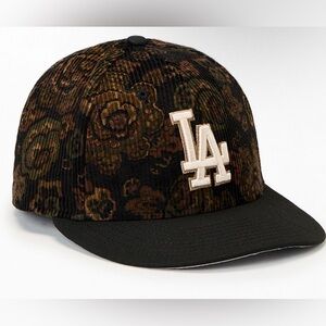 NWT! New Era LA Dodgers Floral Corduroy 59FIFTY Fitted Hat